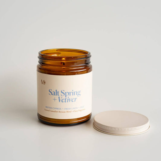 Salt Spring + Vetiver | Canadian Beeswax Candle