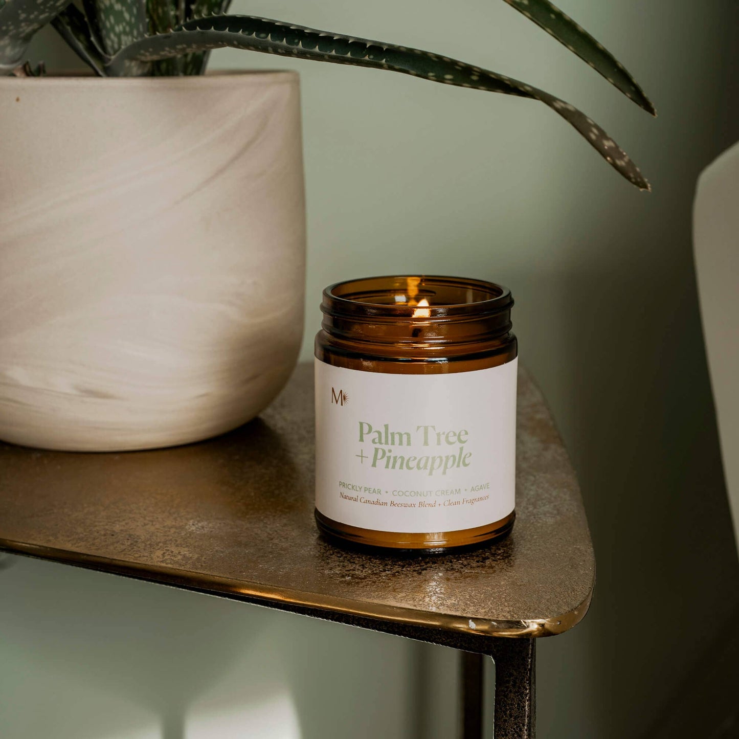 Palm Tree + Pineapple | Canadian Beeswax Candle