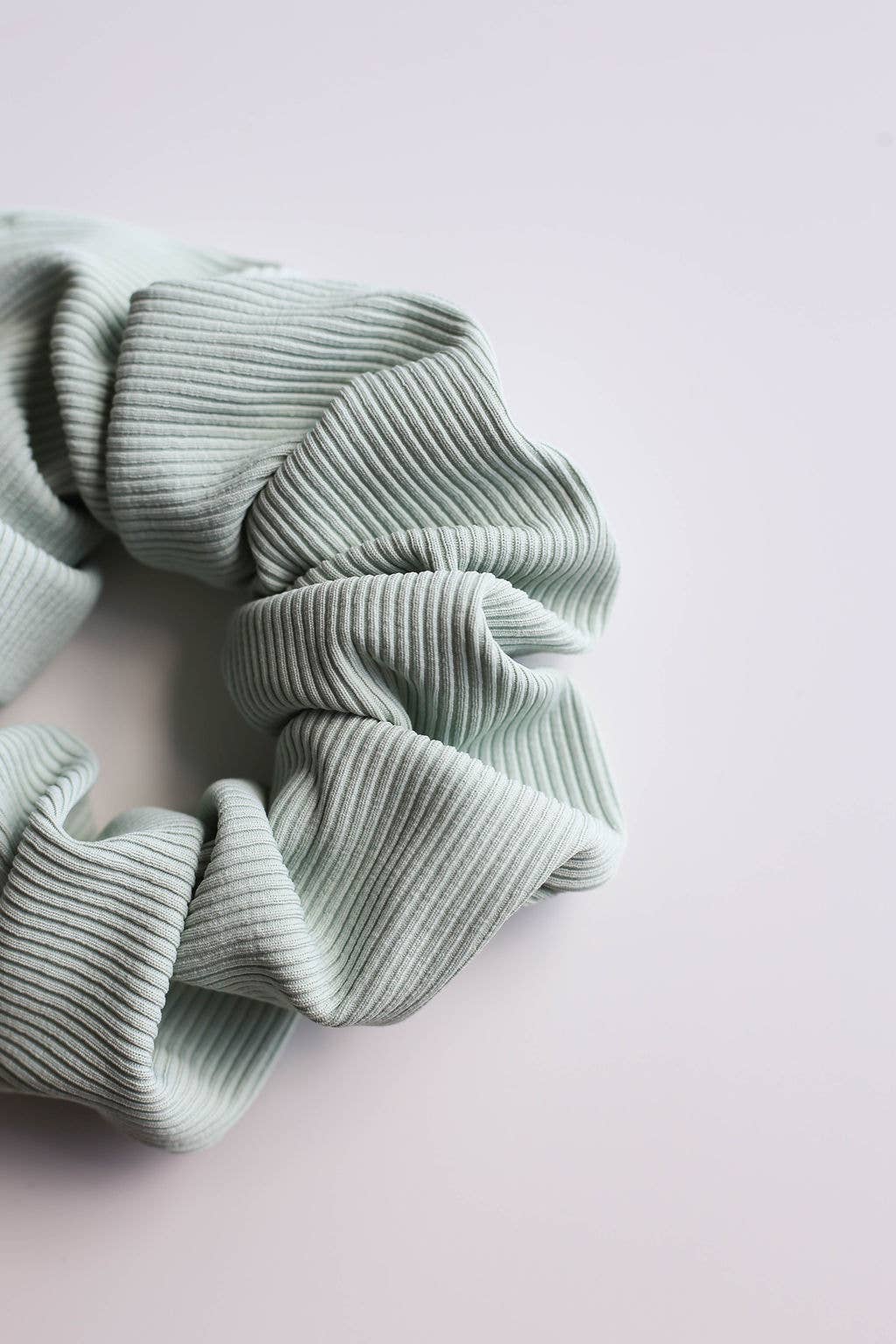Light Sage Ribbed SWIM Scrunchie