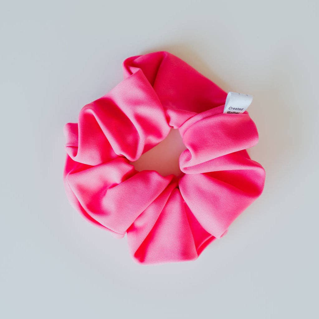 Neon Pink SWIM Scrunchie