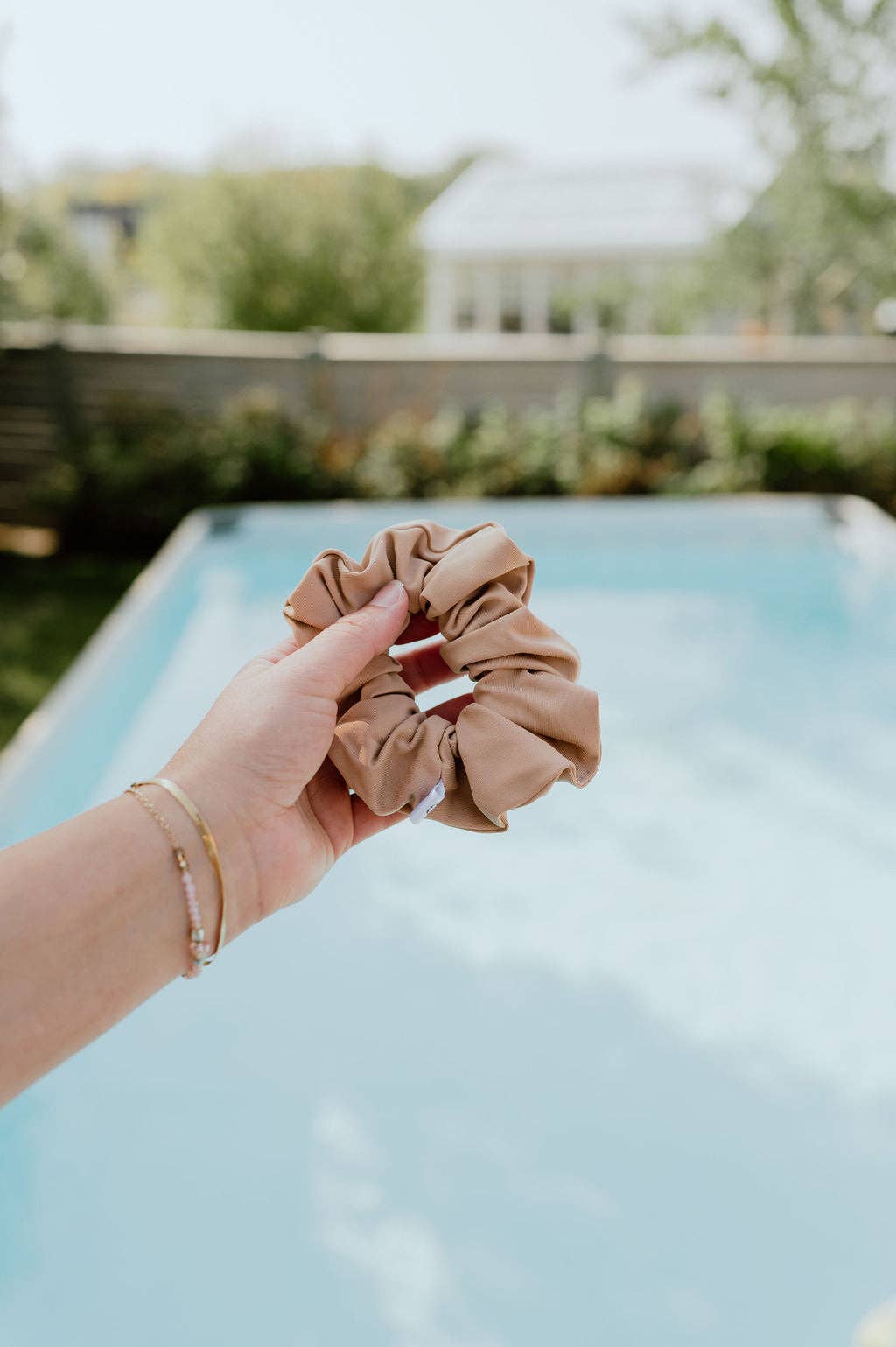 Tan SWIM Scrunchie